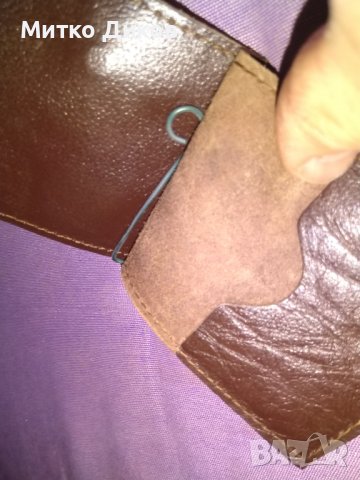 Щипка за пари естествена кожа 100х80мм нова кафява, снимка 4 - Портфейли, портмонета - 40171705