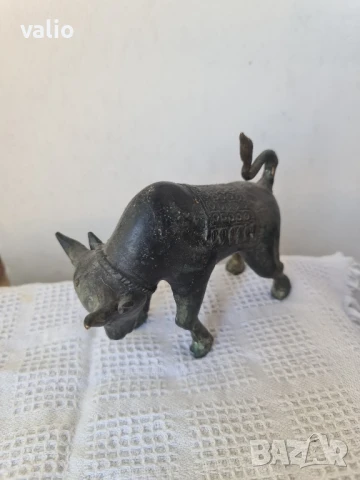 Стара бронзова скулптура статуетка бик, снимка 4 - Антикварни и старинни предмети - 50761969