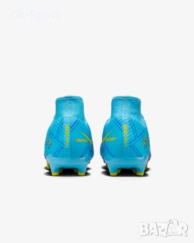 Футболни обувки NIKE ZOOM MERCURIAL SUPERFLY 9 ACADEMY KM BALTIC BLUE/WHITE размер 45, снимка 5 - Футбол - 43218124