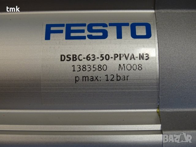 пневматичен цилиндър Festo DSBC-63-50-PPVA-N3 compact air cylinder, снимка 4 - Резервни части за машини - 40528406