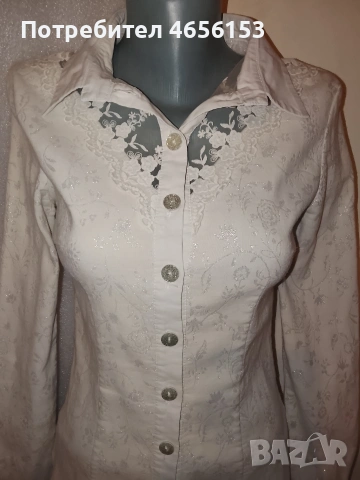 Дамска Бяла Официална БЛУЗА LUCY, снимка 6 - Блузи с дълъг ръкав и пуловери - 53448663