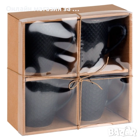 Комплект от 4 чаши с капацитет 400мл, черни 139673, снимка 7 - Прибори за хранене, готвене и сервиране - 53230761