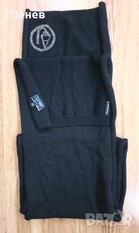 Дамски зимен шал Armani Jeans черен, снимка 4 - Други - 43255895