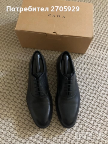 Zara елегантни обувки от изцяло естествена кожа, номер 44, снимка 4 - Официални обувки - 51511665