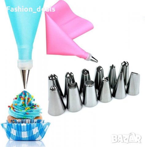 Нов комплект за декориране на торти Шприц глазура Украса на десерти, снимка 7 - Други - 36959778