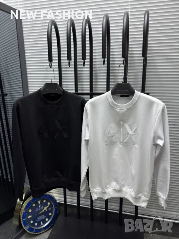 Мъжки Памучни Блузи - лого Бродирано ✨ Armani , снимка 2 - Блузи - 51370968