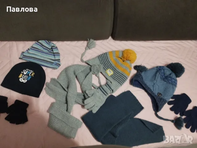 Сет 3 броя, 5-9 години, снимка 10 - Шапки, шалове и ръкавици - 48462561
