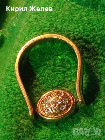 ПРЕКРАСЕН МЕДЕН с ДЕБЕЛА ПОЗЛАТА ДВОЕН / ВЪРТЯЩ се АРТ ПРЪСТЕН с КОТЕШКО ОКО и ЦИРКОНИ 47428, снимка 17 - Пръстени - 47282624