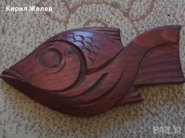 Риба дърворезба 51304, снимка 2 - Антикварни и старинни предмети - 51753877
