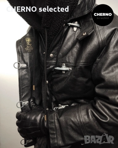 FAY рядко винтидж кожено яке тип firefighter / peacoat – размер L – Отлично състояние