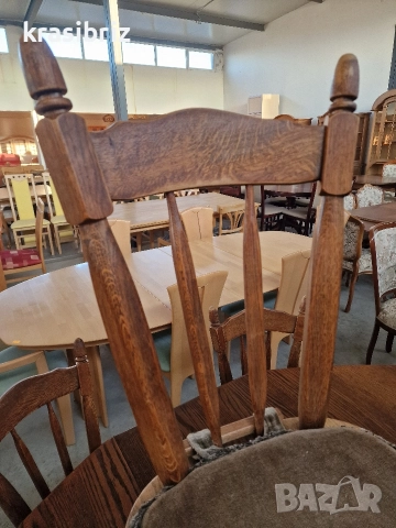 К-т Разтегателна Трапезна Маса-Масив+6бр Стола-внос от Германия!, снимка 5 - Маси - 52824093