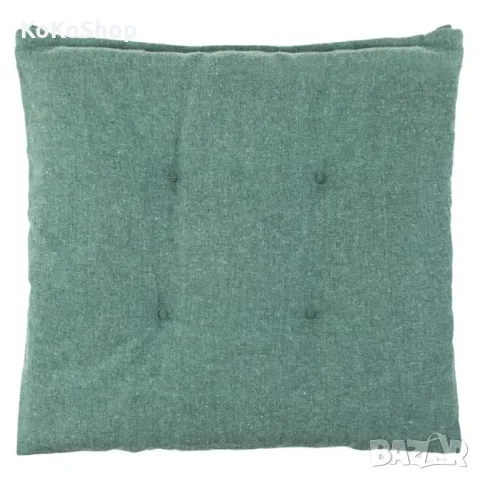 Зелена възглавница  за стол-38х38х5 см./декоратив на възглавница, снимка 2 - Възглавници - 49689058