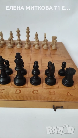 Шах с дървени фигури дъска 35 х 35 см, снимка 2 - Шах и табла - 53419940