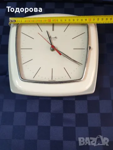 Порцеланов кабинетен трапецовиден часовник Mauthe, снимка 5 - Антикварни и старинни предмети - 49151024
