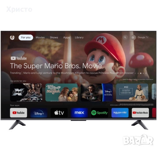 НОВО!!! Телевизор Xiaomi QLED A Pro, 55"(139 см), Smart Google TV, 4K Ultra HD, Клас F, снимка 4 - Телевизори - 52332270