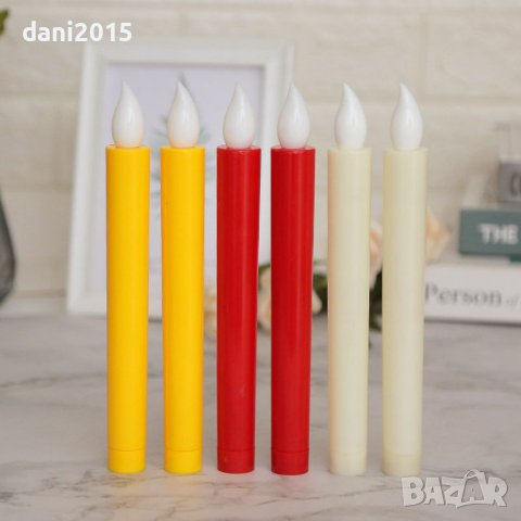 2 броя Led свещи на батерии, снимка 5 - Декорация за дома - 42951161