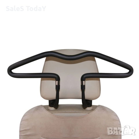 Закачалка за автомобил, Метална, Гуменото покритие, черен цвят