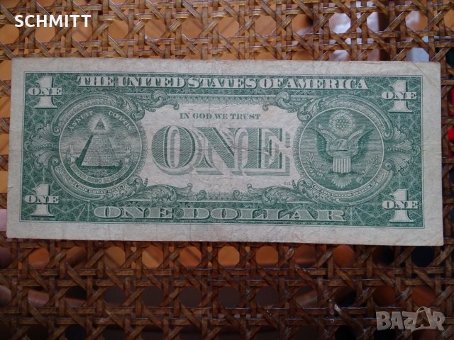 САЩ - $ 1 СРЕБЪРЕН СЕРТИФИКАТ 1957, снимка 2 - Нумизматика и бонистика - 28688555