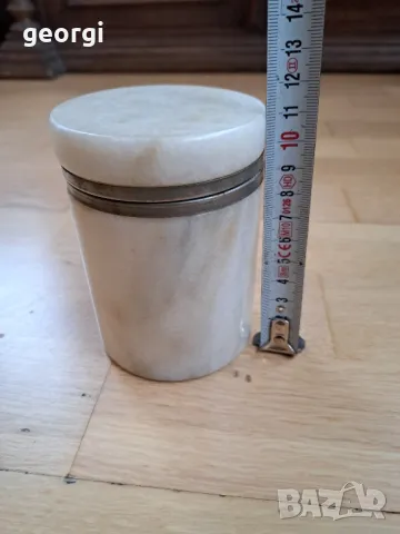 ретро мраморна кутия с капак 3/3, снимка 6 - Антикварни и старинни предмети - 48186493