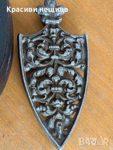 Стара ютия на жар с ажурна чугунена поставка, снимка 11 - Антикварни и старинни предмети - 53187403