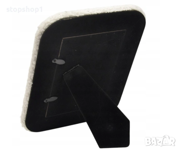 Рамка за снимки с ефект на агнешка кожа, бяла, 17 x 1,5 x 22 см, снимка 3 - Картини - 53285759