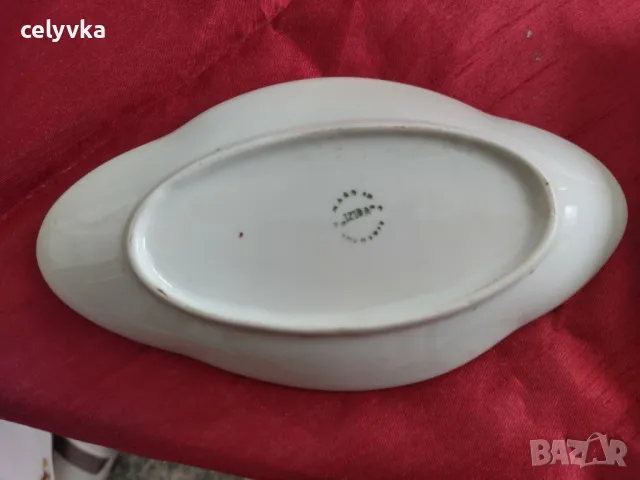 Порцеланови чинии за салата и ордьоври - Български порцелан Изида, снимка 4 - Сервизи - 50158789