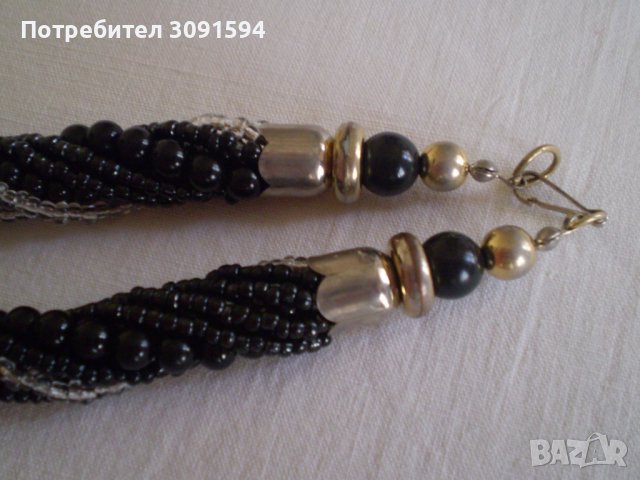  старо колие ръчно изработено от мъниста от мурано стъклоецялна много трудоемка техника на лампи, снимка 7 - Антикварни и старинни предмети - 36650288