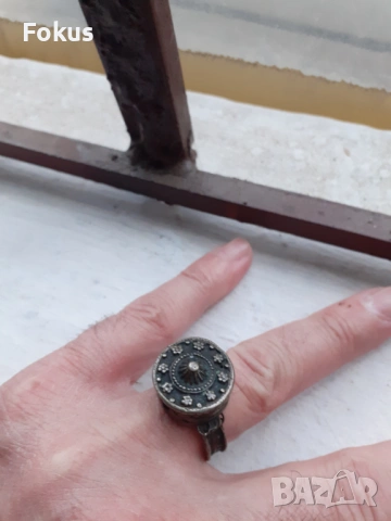 Стар автентичен възрожденски сребърен пръстен, снимка 5 - Антикварни и старинни предмети - 53287330