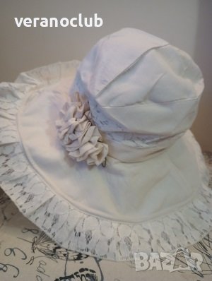 Кокетна капела Лукс от памучен плат, снимка 10 - Шапки - 39857499