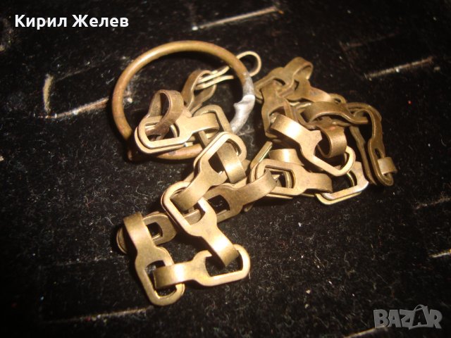 РЕТРО БРОНЗОВ КЮСТЕК за ДЖОБЕН ЧАСОВНИК РЪЧНА МАЙСТОРСКА ИЗРАБОТКА РЯДКА ПЛЕТКА ВЕРИЖКА 20738, снимка 5 - Антикварни и старинни предмети - 32228246