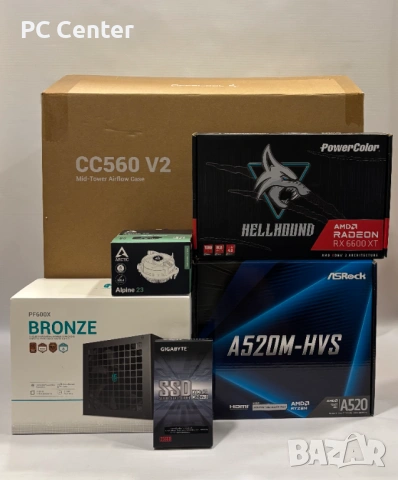 Геймърски компютър AMD Ryzen 5 5500, RX 6600 XT 8GB, 16GB ram, снимка 8 - Геймърски - 53495487