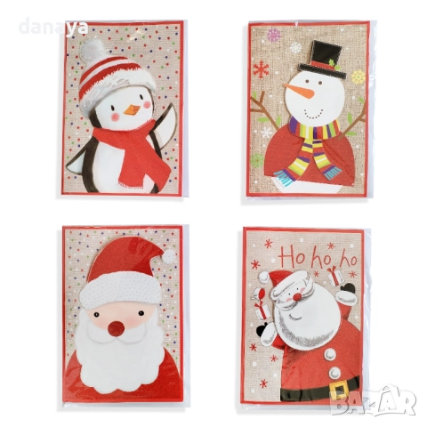 6284 Музикална коледна картичка с бял плик, снимка 3 - Други - 52637128