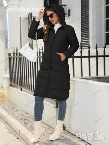 Зимно дамско яке със средна дължина и изчистен дизайн, 2цвята - 023, снимка 9 - Якета - 43010694