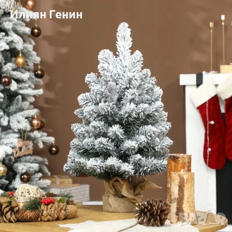 HOMCOM Мини изкуствена коледна елха 60 см, снимка 5 - Декорация за дома - 52385158