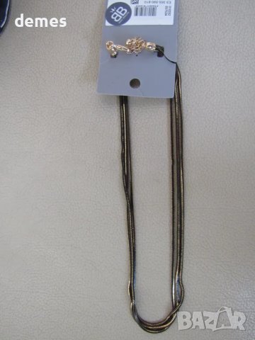 Метално триредово колие, ново