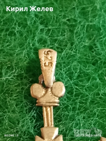 Винтидж Бароков сребърен кръст в стил четирилистни детелинови крайща майсторска изработка 34455, снимка 3 - Колиета, медальони, синджири - 52872269