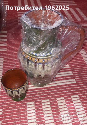 Автентични Керамични съдове - Гърне, Кана ,Свещник и Пепелник, снимка 3 - Градински мебели, декорация  - 36739493