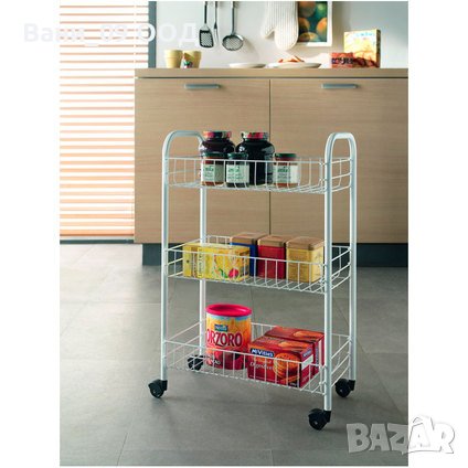 Стелаж на колелца, на 3 нива, снимка 4 - Етажерки - 39884202