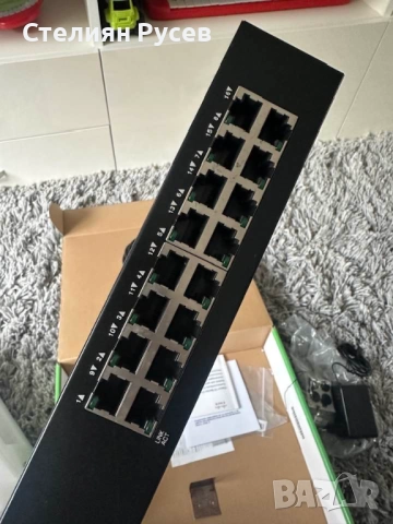 суич cisco sf110-16 16 port switch сплитер за интернет - цена 200лв или 102,26 евро - нов , не е изп, снимка 2 - Суичове - 52039058