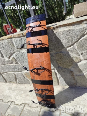 Красиви стенни закачалки от автентични реставрирани бъчви с ръчно ковано желязо , снимка 10 - Паравани - 44113072