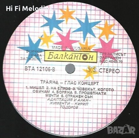 Вокална група Траяна – Глас концерт - ВТА 12106, снимка 4 - Грамофонни плочи - 43274381