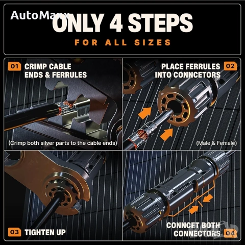 BAURIX® Инструмент за кримпване за MC4 конектор 2.5-6mm²  , снимка 3 - Клещи - 52464359