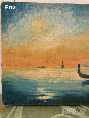 Стара маслена картина , снимка 2 - Картини - 52553345