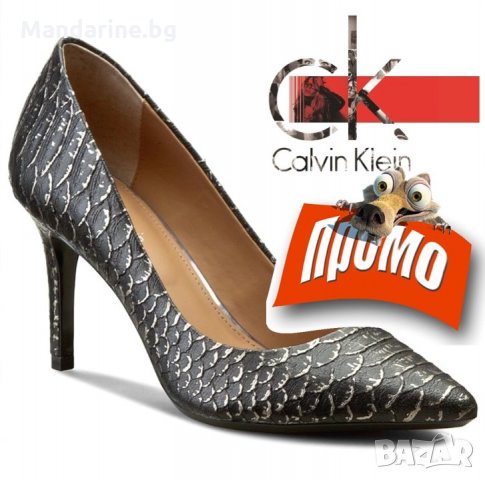ПРОМО 🍊 CALVIN KLEIN 39 номер 🍊 Оригинални дамски обувки с шагрен от естествена кожа нови с кутия, снимка 11 - Дамски обувки на ток - 21363987