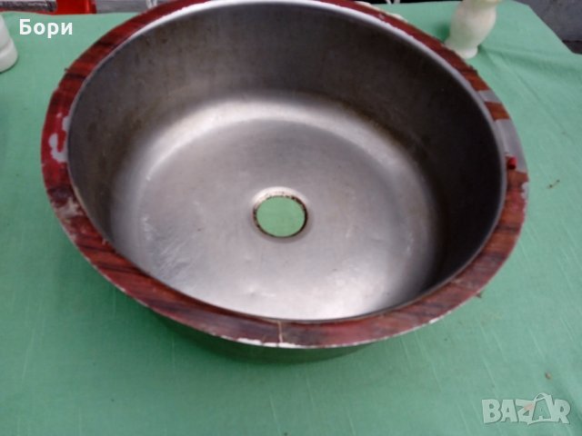 Мивка,леген алпака БДС стария материал кръгла, снимка 1 - Мивки - 35628835