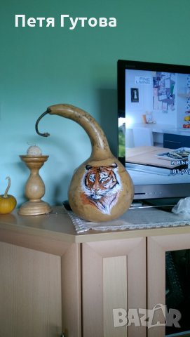 Ръчно, рисувани кратуни-декорация, снимка 4 - Декорация за дома - 34795891