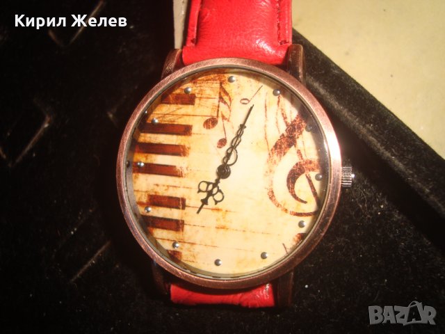 ВИНТИДЖ МУЗИКАНТСКА ОРНАМЕНТИКА КВАРЦОВ ЧАСОВНИК РАБОТЕЩ 21769, снимка 5 - Дамски - 32925673