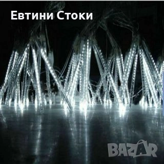 Коледни Led висулки падащ сняг Размер на висулката 50см 8 броя, снимка 4 - Декорация за дома - 52469674
