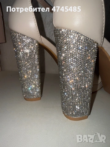 Обувки с ток (бежови), снимка 5 - Дамски обувки на ток - 53585118