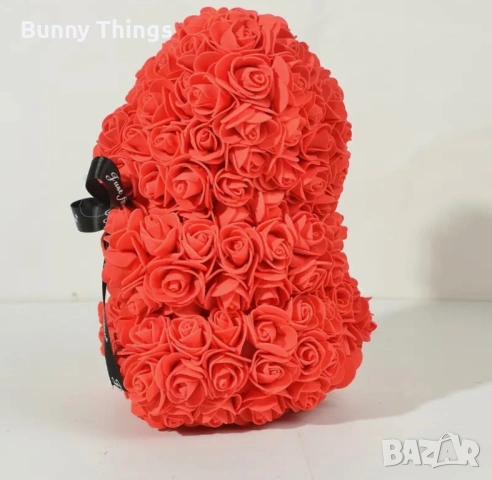 Мече от рози в кутия/Подарък за жена/ Подарък за Свети Валентин/Подарък за рожден ден/Деня на жената, снимка 3 - Подаръци за жени - 53407501